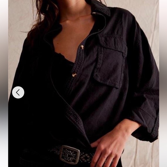 Made for Sun Oversize Linen & Cotton Button-Up Shirt - Picture 4 of 5